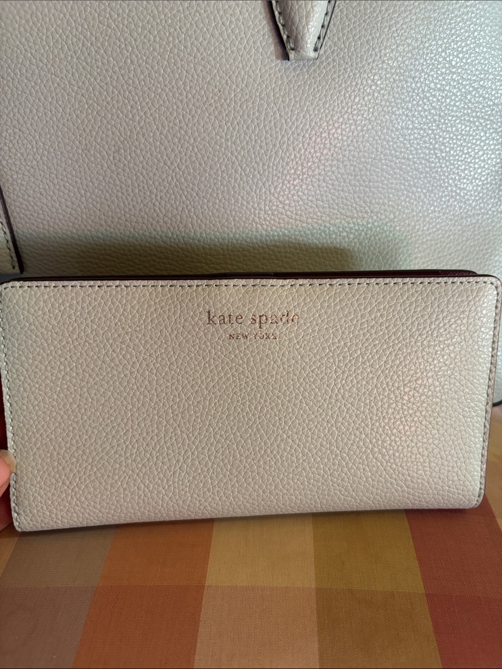 Kate Spade light mint Leather Tote with Matching Wallet - Picture 4 of 10